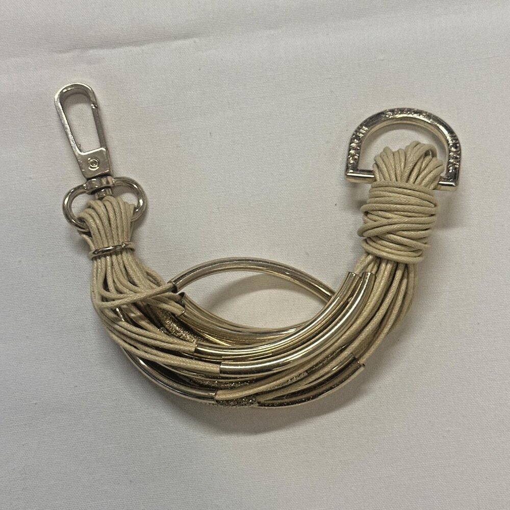 Saachi Women’s Cream Gold Cord Wrap Bracelet Lobster Claw Clasp Boho Jewelry - Picture 6 of 11